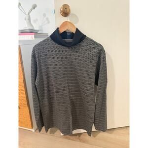 Lands’ End Geometric Turtleneck Top ✨‎